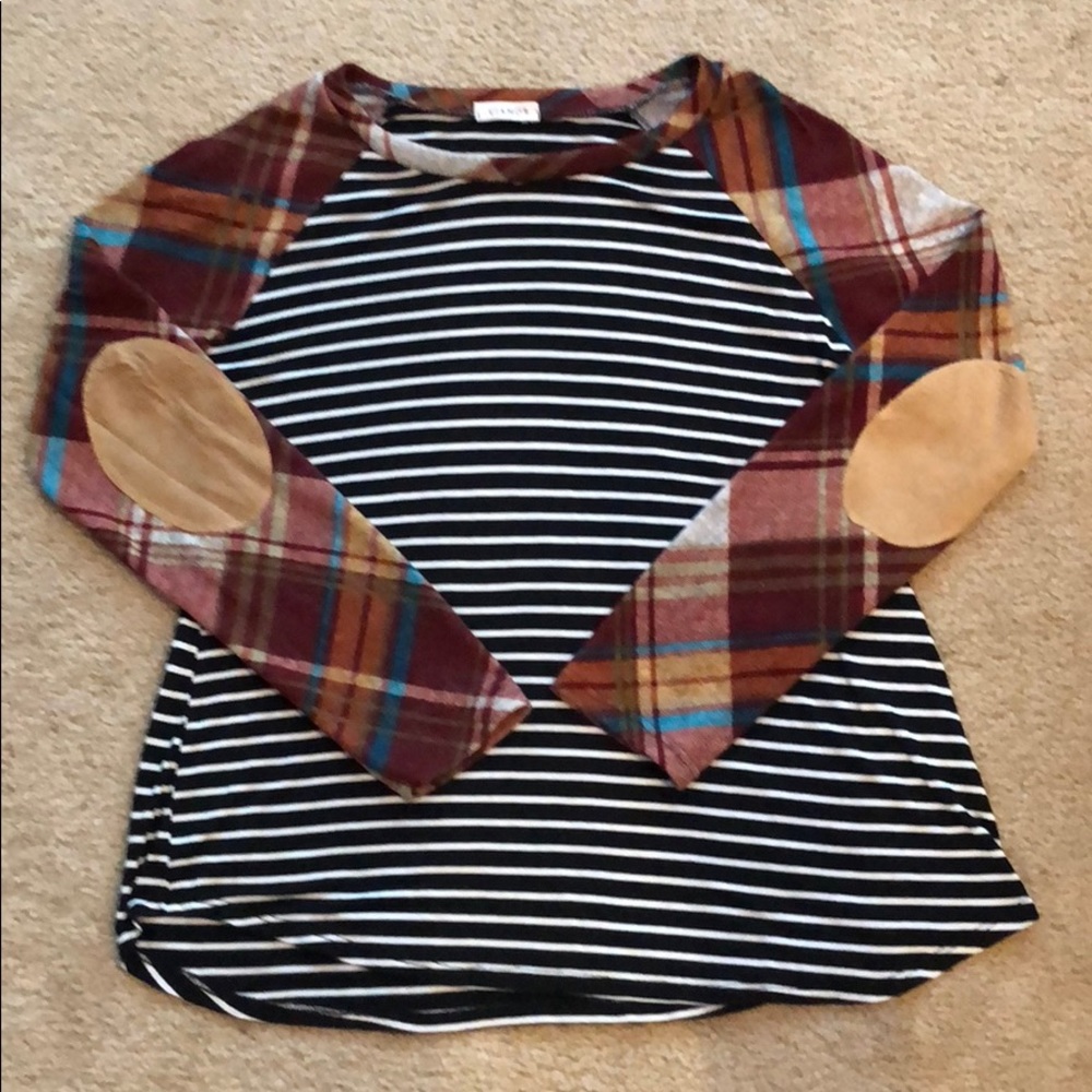 Medium Striped and Plaid Shirt
